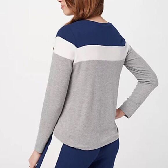 Laurie Felt Fuse Modal Color Block Long-Sleeve Tee Shirt - Picture 2 of 4